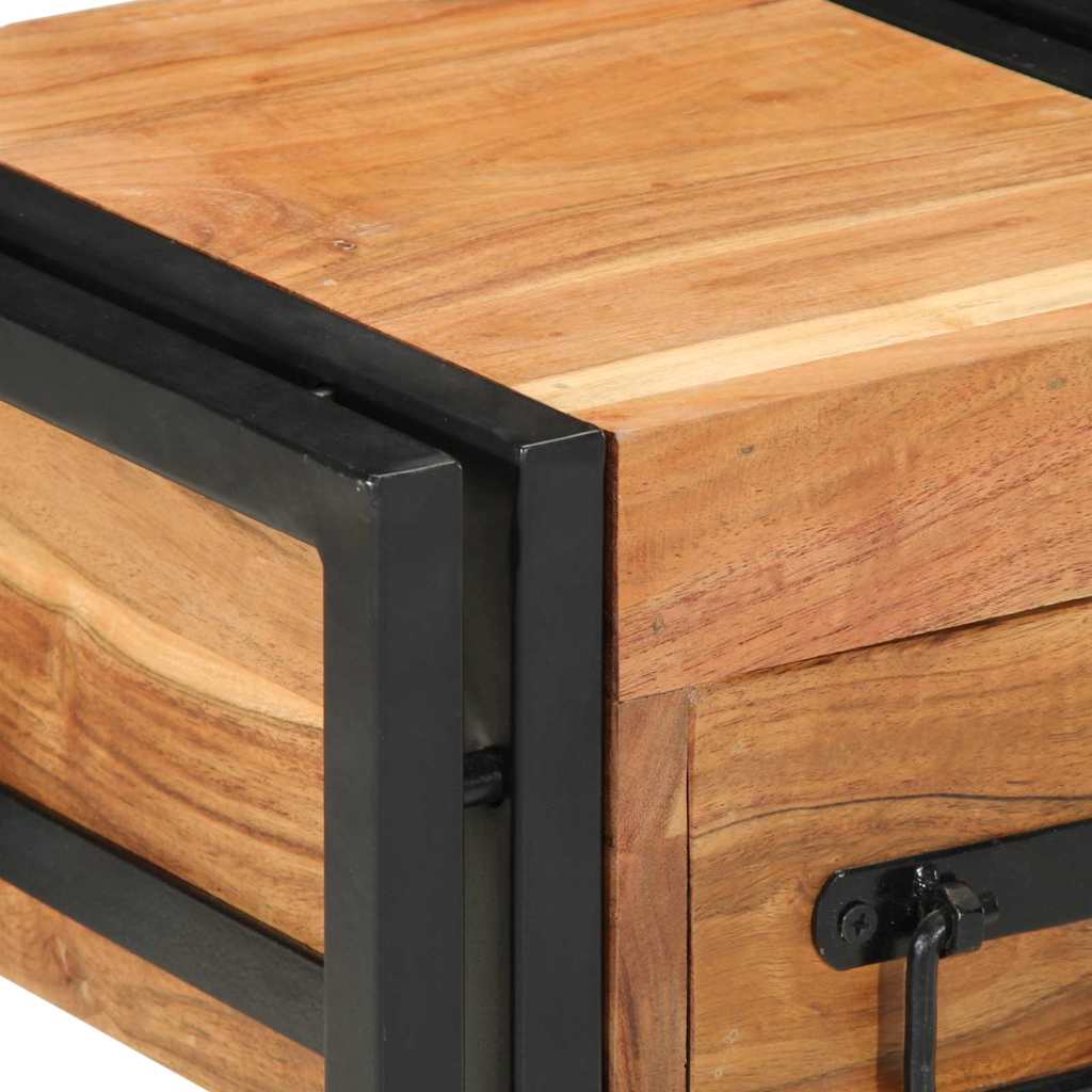 vidaXL Κομοδίνο 2 pcs Καφέ 30 x 30 x 40 cm Μασίφ ξύλο ακακίας