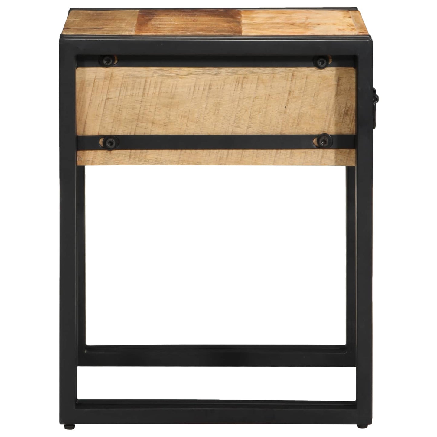vidaXL End Table Καφέ και Μαύρο 40 x 40 x 50 cm Στερεό ξύλο μάνγκο