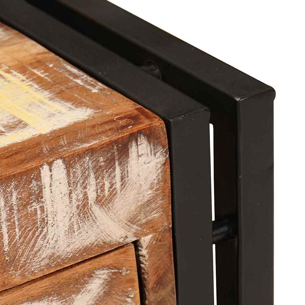 vidaXL End Table με συρτάρι 30 x 30 x 40 cm Στερεό Ανακτηθέν Ξύλο