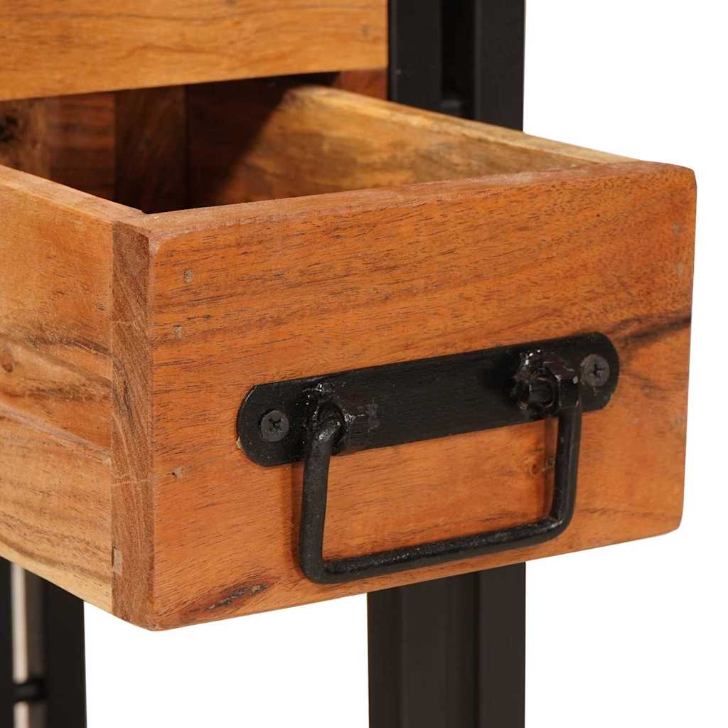 vidaXL End Table Καφέ και Μαύρο 30 x 30 x 40 cm Στερεό Ξύλο Ακακίας