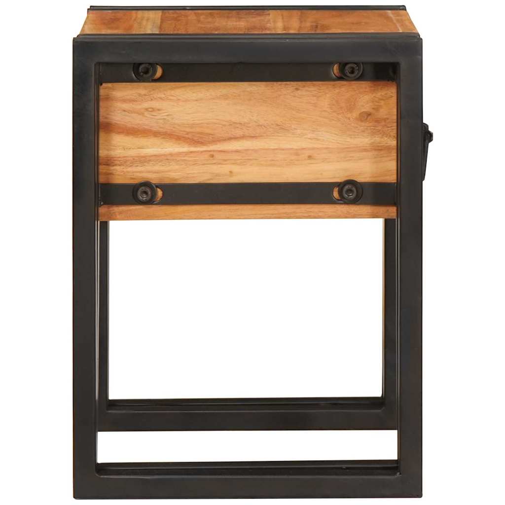 vidaXL End Table Καφέ και Μαύρο 30 x 30 x 40 cm Στερεό Ξύλο Ακακίας