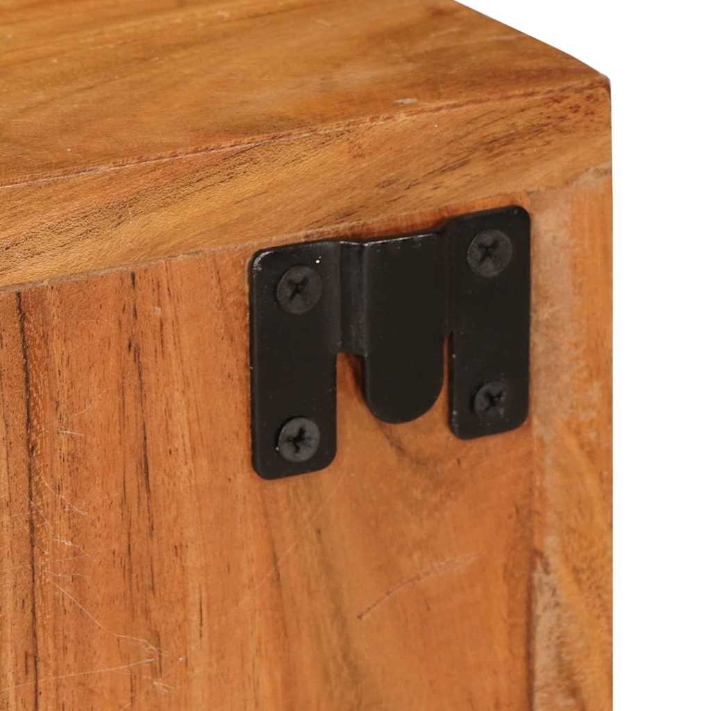 vidaXL Κομοδίνο 2 pcs Καφέ 35 x 33 x 48 εκ Σταθερό Ξύλο Ακακίας