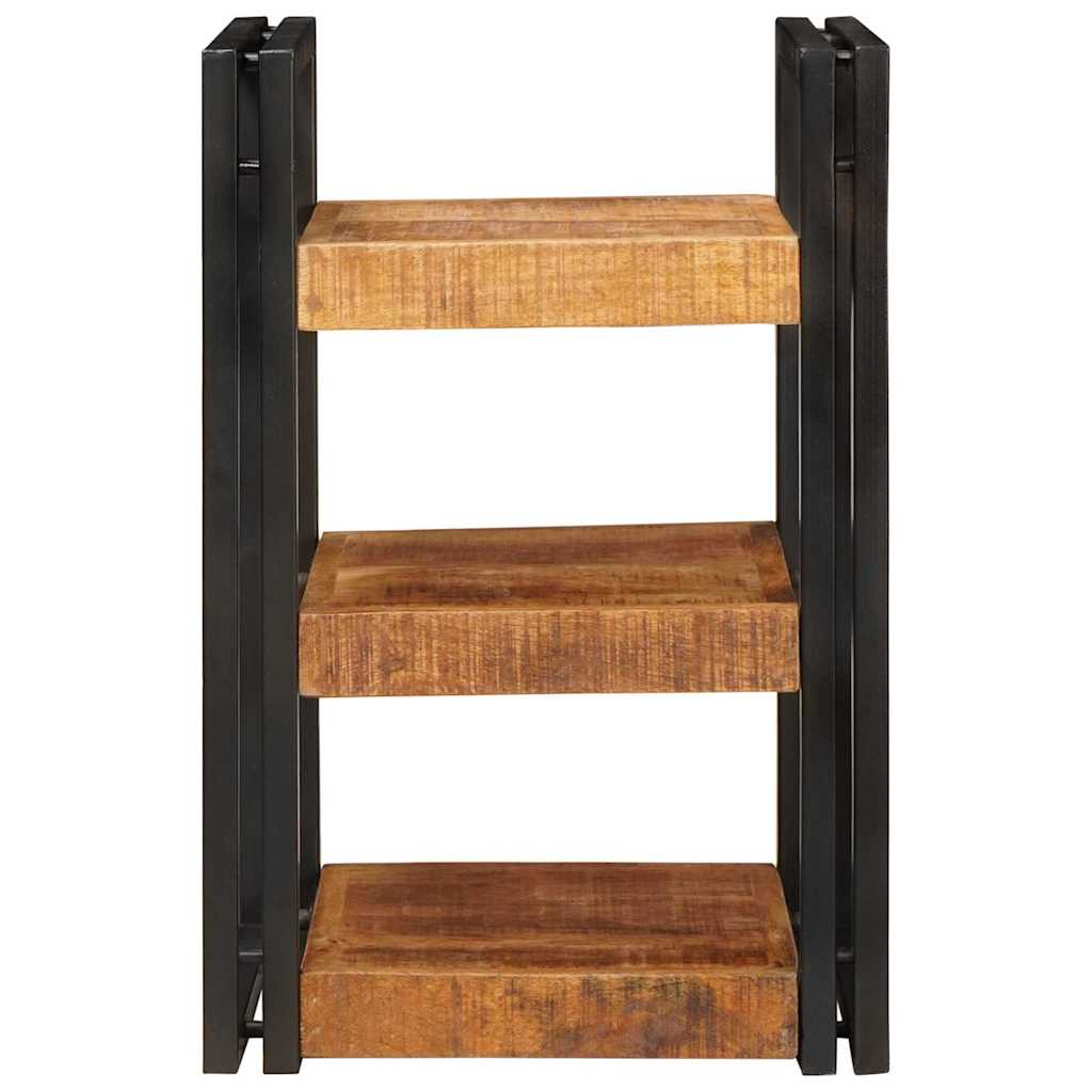 vidaXL Κομοδίνο 2 pcs Καφέ και μαύρο Στερεό ξύλο μάνγκο