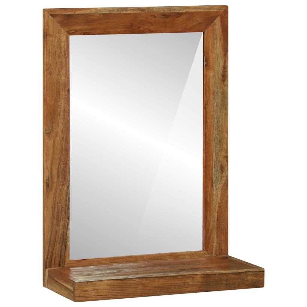 vidaXL Καθρέφτης Μπάνιου Καφέ 50 x 22 x 70 εκ Σταθερό Ξύλο Ακακίας