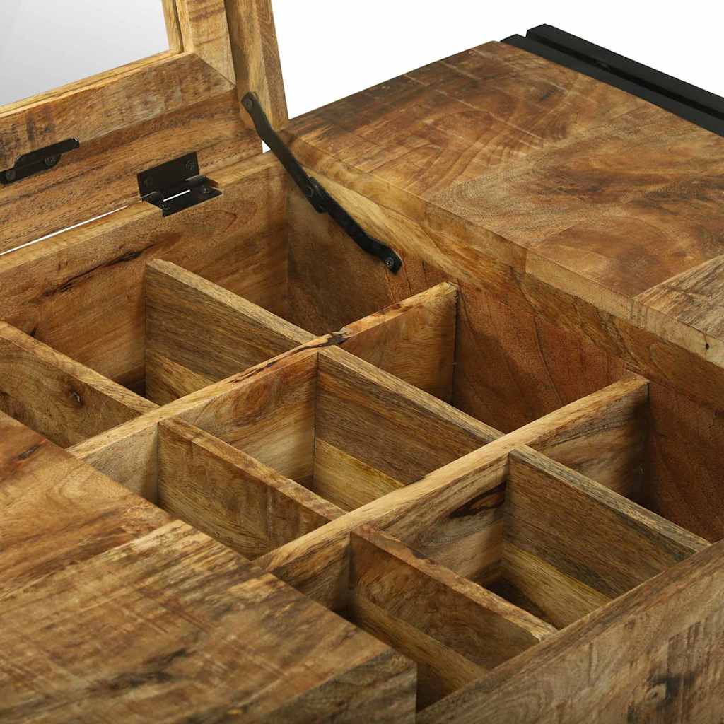 vidaXL Τραπέζια Ντυσίματος Κρεβατοκάμαρας Καφέ Μασίφ ξύλο μάνγκο