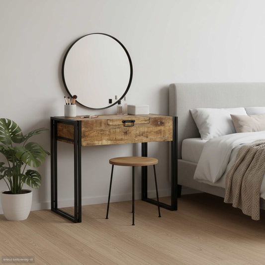 vidaXL Τραπέζια Ντυσίματος Κρεβατοκάμαρας Καφέ Μασίφ ξύλο μάνγκο