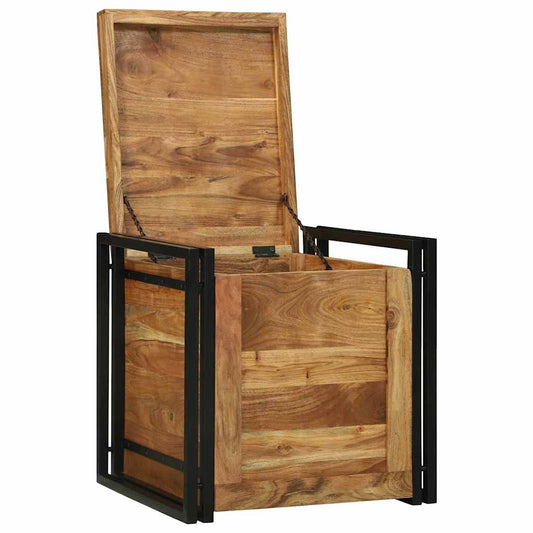 vidaXL Κουτί αποθήκευσης Καστανό 50 x 50 x 50 cm Μασίφ ξύλο ακακίας