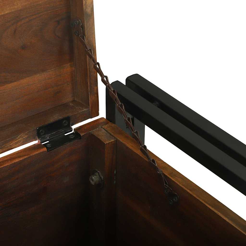 vidaXL Κουτί αποθήκευσης Πολύχρωμο 40 x 40 x 40 cm Μασίφ ξύλο ακακίας