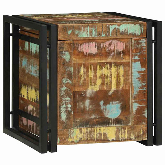 vidaXL Κουτί αποθήκευσης Πολύχρωμο 40 x 40 x 40 cm Μασίφ ξύλο ακακίας