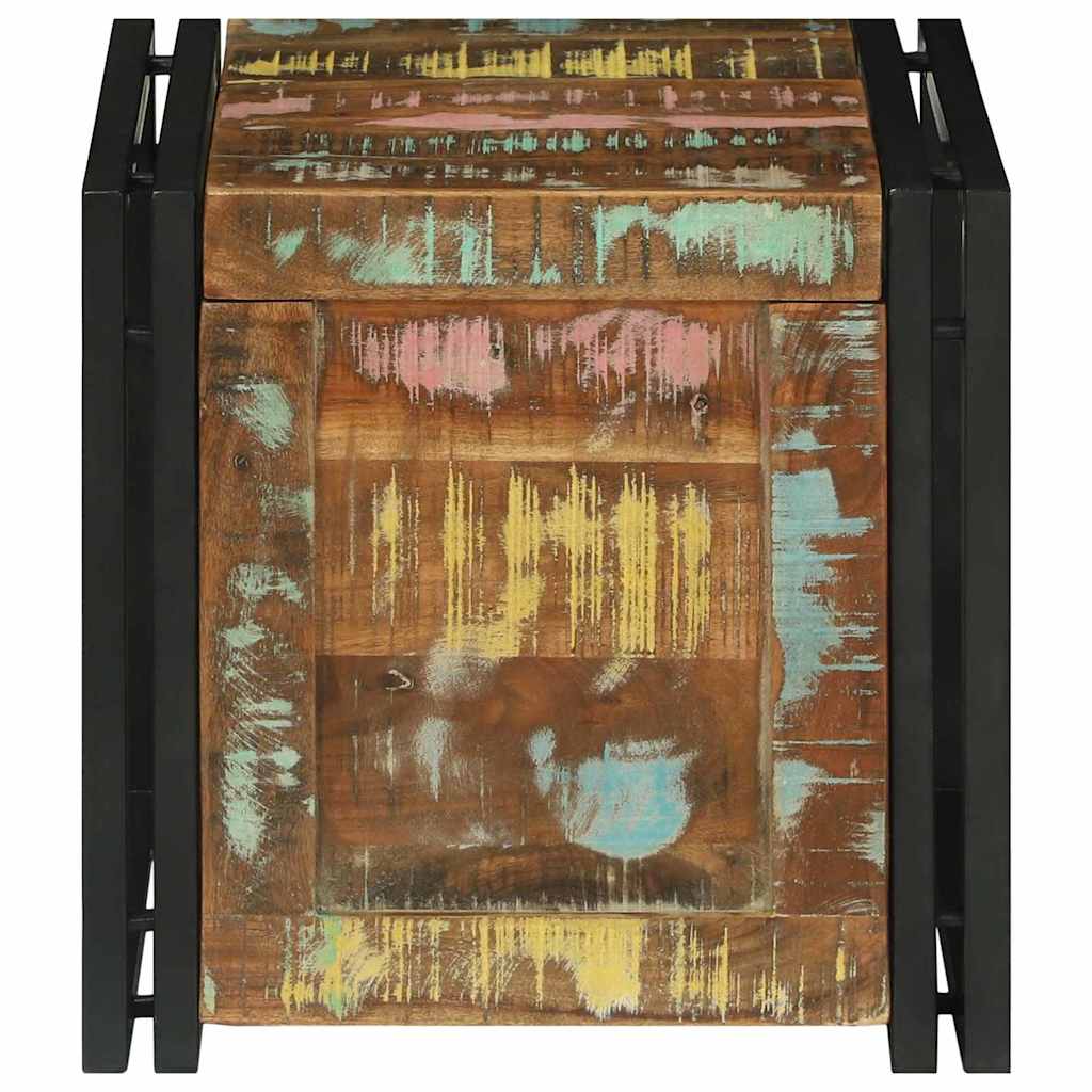 vidaXL Κουτί αποθήκευσης Πολύχρωμο 40 x 40 x 40 cm Μασίφ ξύλο ακακίας