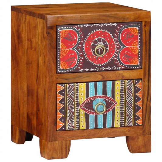 vidaXL κομοδίνο 35x35x45 cm μασίφ ξύλο ακακίας