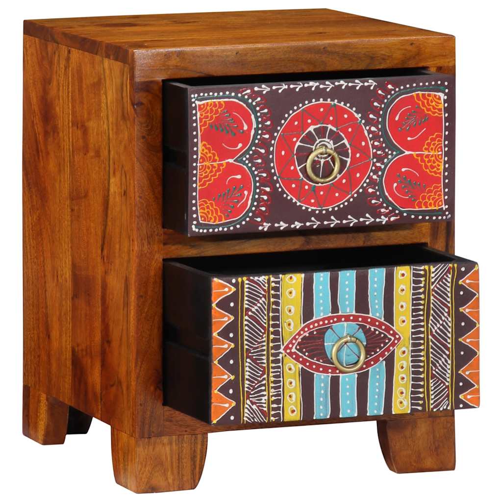 vidaXL κομοδίνο 35x35x45 cm μασίφ ξύλο ακακίας