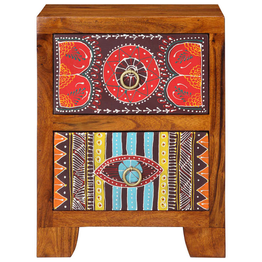 vidaXL κομοδίνο 35x35x45 cm μασίφ ξύλο ακακίας