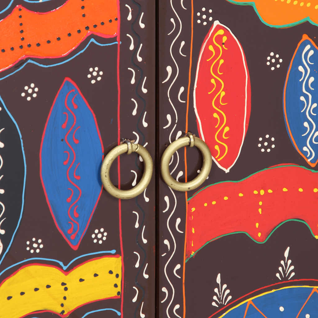 vidaXL Sideboard Πολύχρωμο 50x35x60 μασίφ ξύλο ακακίας