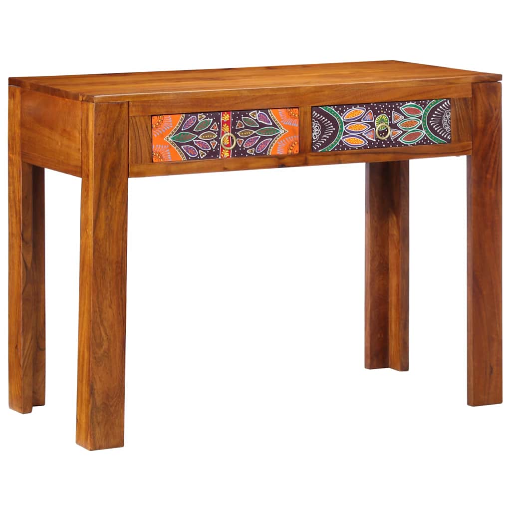 vidaXL Γραφείο με συρτάρι Καφέ 100 x 50 x 75 cm Μασίφ ξύλο ακακίας