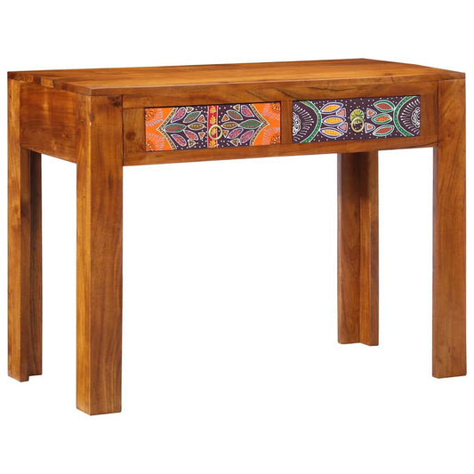 vidaXL Γραφείο με συρτάρι Καφέ 100 x 50 x 75 cm Μασίφ ξύλο ακακίας