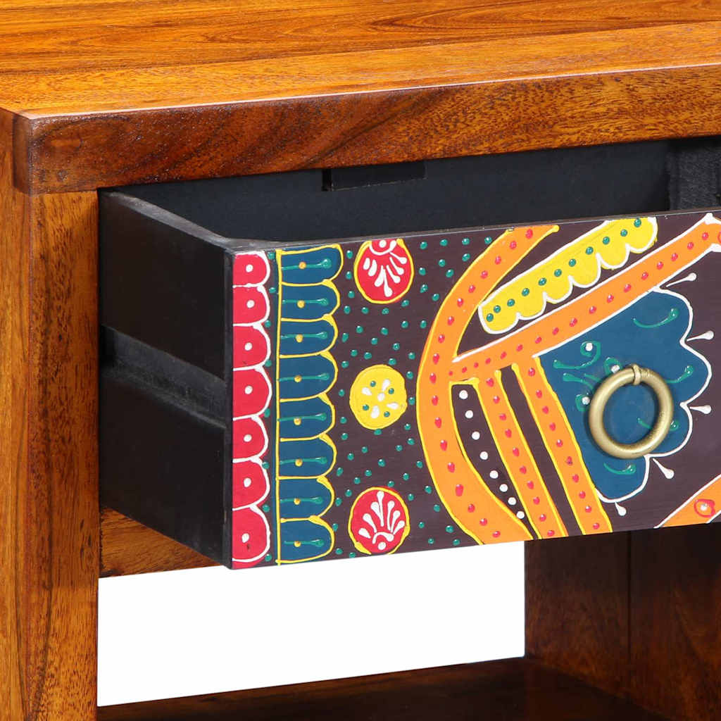 vidaXL Κομοδίνο 2 pcs Καφέ 40 x 35 x 35 εκ Μασίφ ξύλο ακακίας