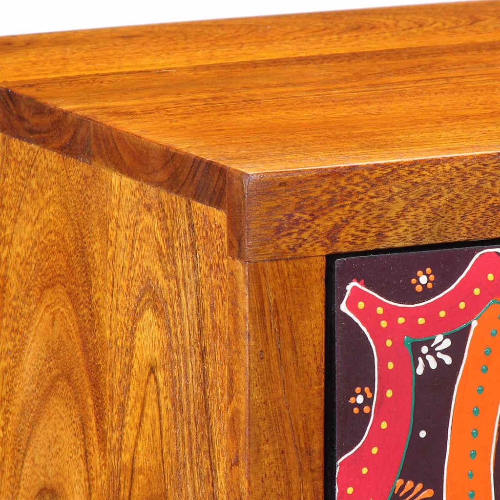 vidaXL Κομοδίνο με συρτάρι Καφέ 35 x 30 x 40 εκ. Μασίφ ξύλο ακακίας