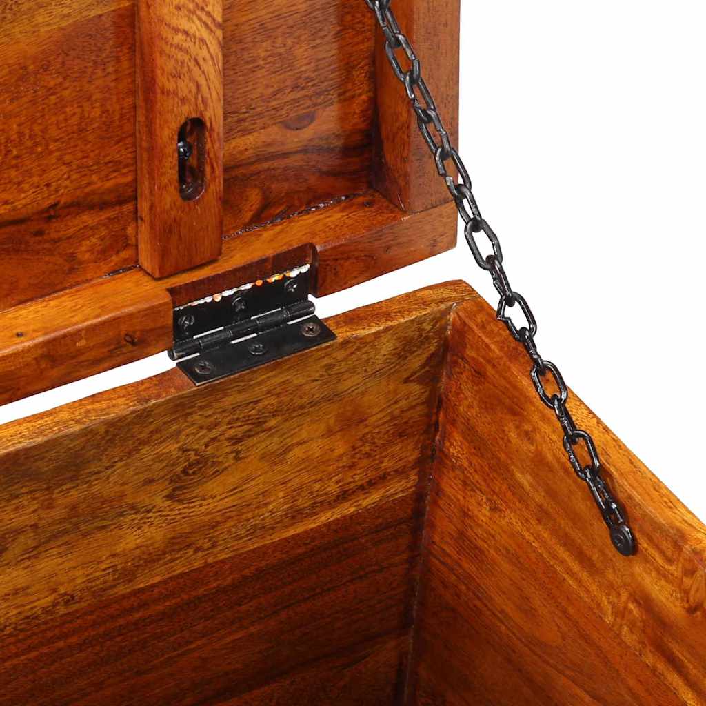 vidaXL Κουτί αποθήκευσης Πολύχρωμο 50 x 30 x 40 εκ. Μασίφ ξύλο ακακίας