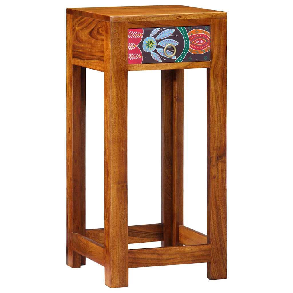 vidaXL Βάση τηλεφώνου Καφέ 35 x 35 x 75 εκ. Μασίφ ξύλο ακακίας