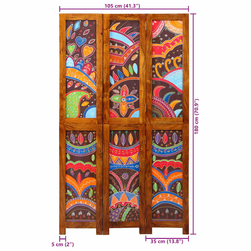 vidaXL Διαχωριστικό Δωματίου Μέλι Καφέ 105 x 1,5 x 180 εκατοστά