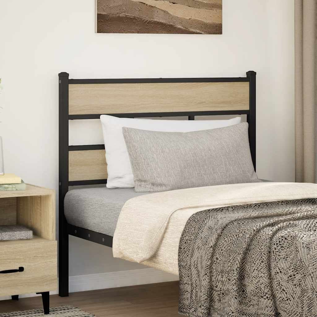 vidaXL Ανταλλακτικό κεφαλάρι Sonoma Δρυς 90 εκ. Σιδερένιο/Επεξεργασμένο Ξύλο