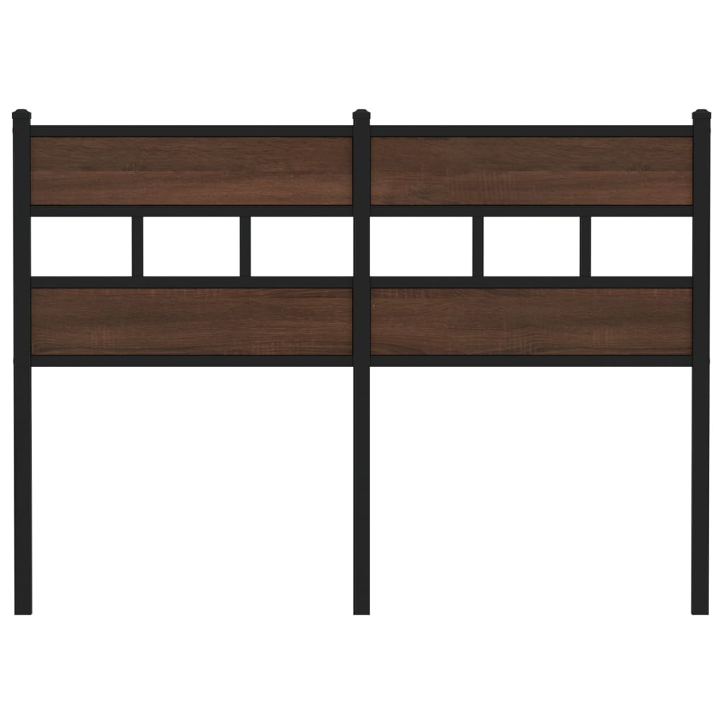 vidaXL Κεφαλάρι Καφέ Δρυς 120 εκ. Ατσάλι/Επεξεργασμένο Ξύλο