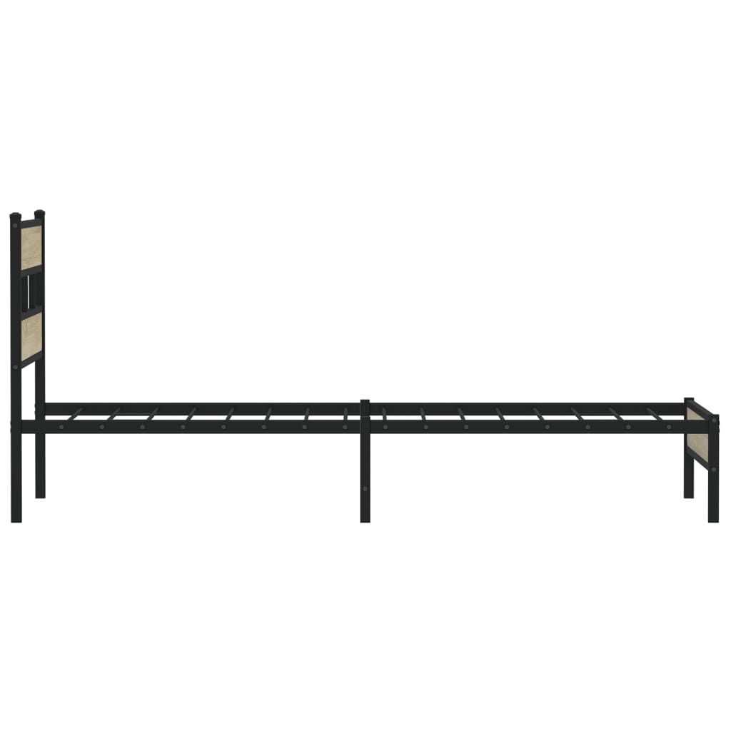 vidaXL Πλαίσιο Κρεβατιού Χωρ. Στρώμα Sonoma Δρυς 75x190εκ Επεξ. Ξύλο