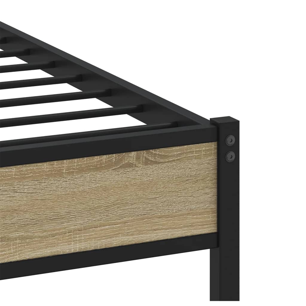 vidaXL Πλαίσιο Κρεβατιού Χωρ. Στρώμα Sonoma Δρυς 75x190εκ Επεξ. Ξύλο