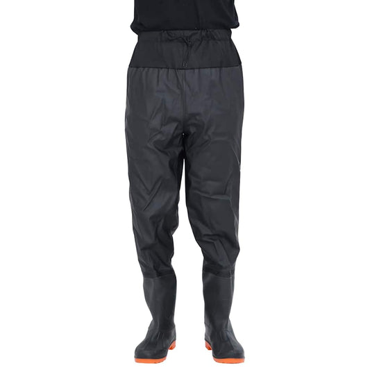 vidaXL Waist Waders με μπότες Μαύρο μέγεθος 41