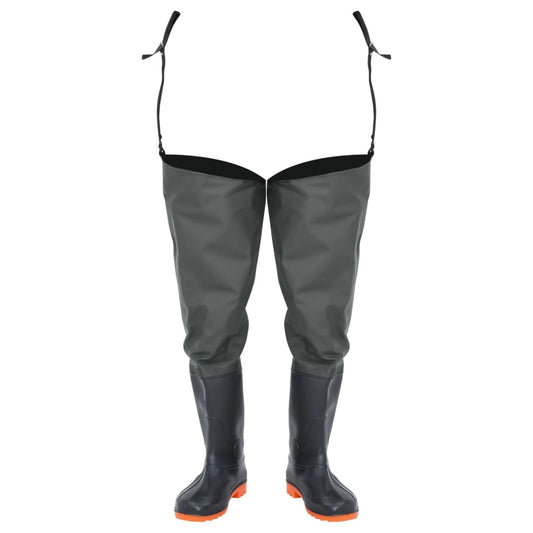 vidaXL Γαλότσες Ψηλές Σκούρες Πράσινες Μέγεθος 44