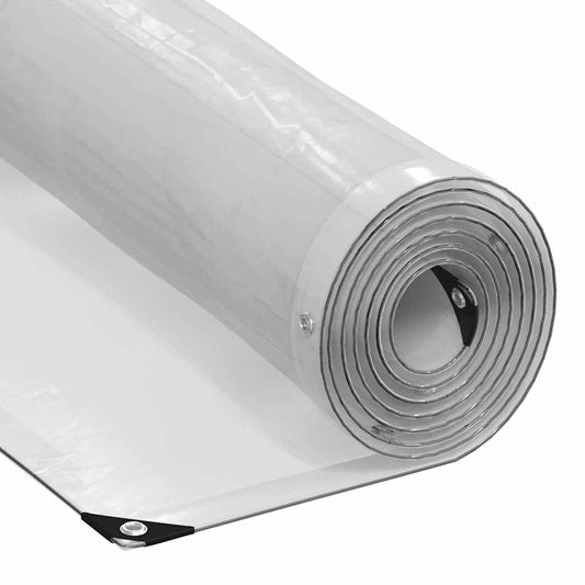 vidaXL Σαφής μουσαμάς με οπές 1x12 m Πολυαιθυλένιο