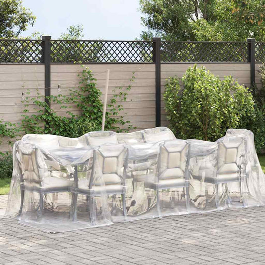 vidaXL Σαφής μουσαμάς με οπές 2x6 m πολυαιθυλένιο