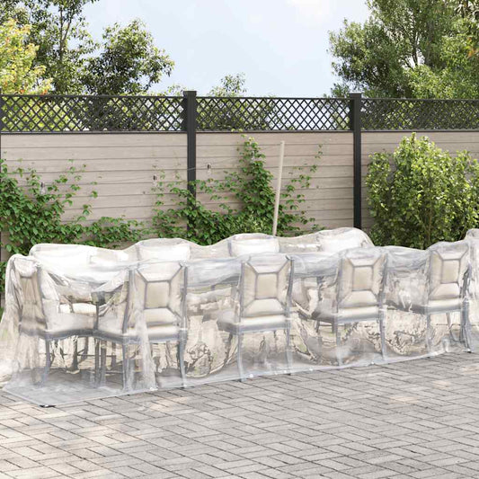 vidaXL Σαφής μουσαμάς με οπές 2x8 m Πολυαιθυλένιο