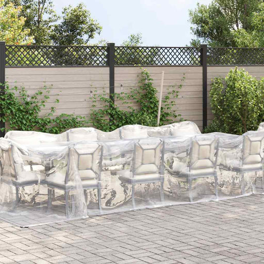 vidaXL Σαφής μουσαμάς με οπές 3x6 m πολυαιθυλένιο