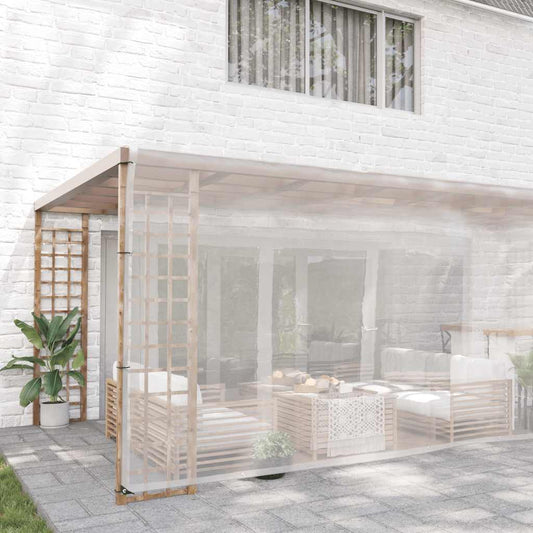 vidaXL Σαφής μουσαμάς με οπές 6x6 m πολυαιθυλένιο