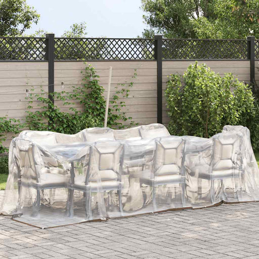 vidaXL Σαφής μουσαμάς με οπές 2x6 m πολυαιθυλένιο