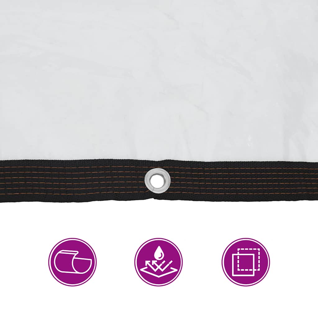 vidaXL Σαφής μουσαμάς με οπές 4x4 m Πολυαιθυλένιο