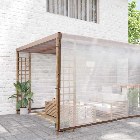 vidaXL Σαφής μουσαμάς με οπές 8x10 m πολυαιθυλένιο