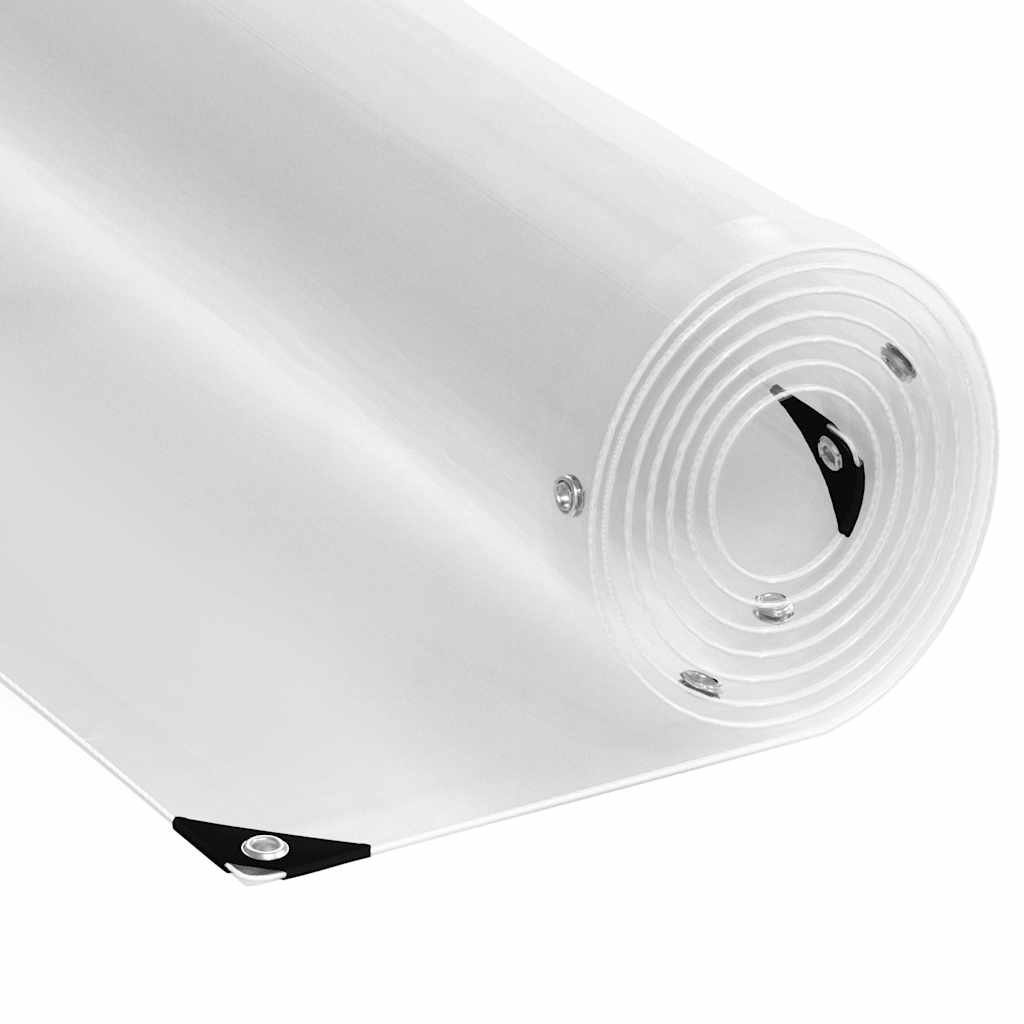 vidaXL Σαφής μουσαμάς με οπές 1x4 m PVC