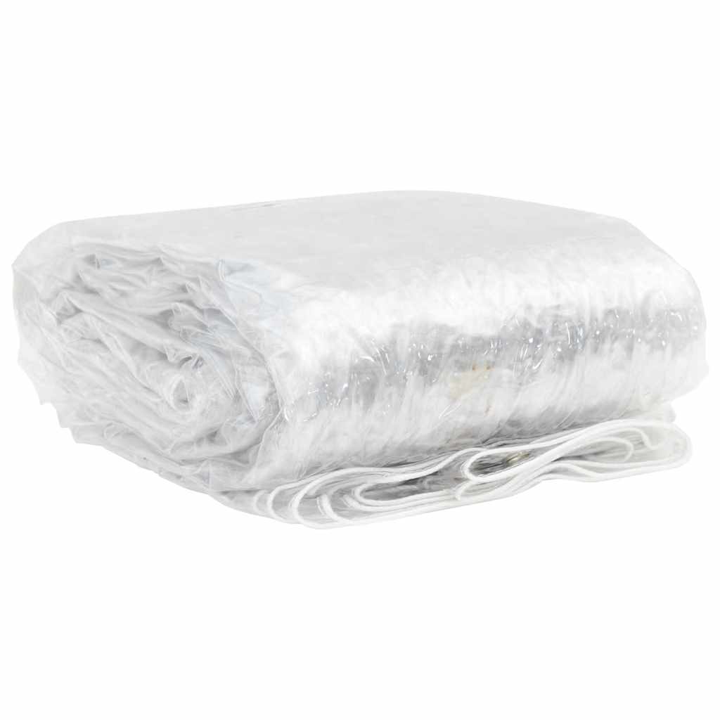 vidaXL Σαφής μουσαμάς με οπές 1x4 m PVC