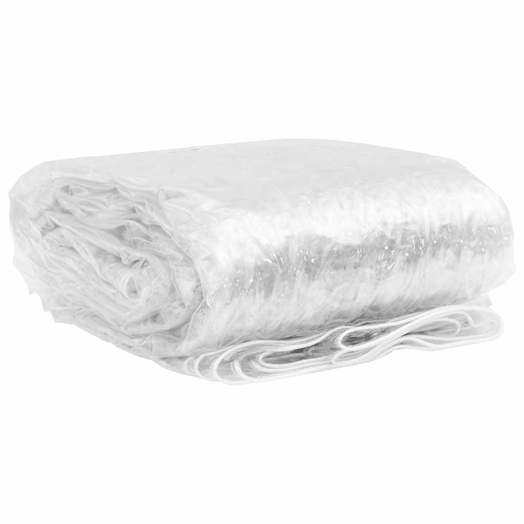 vidaXL Σαφής μουσαμάς με οπές 1x10 m PVC