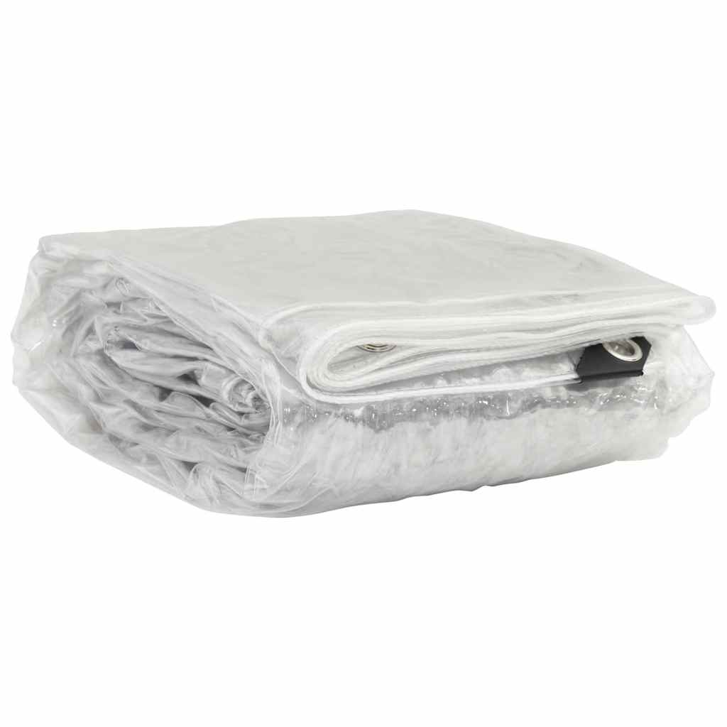 vidaXL Σαφής μουσαμάς με οπές 2x5 m PVC