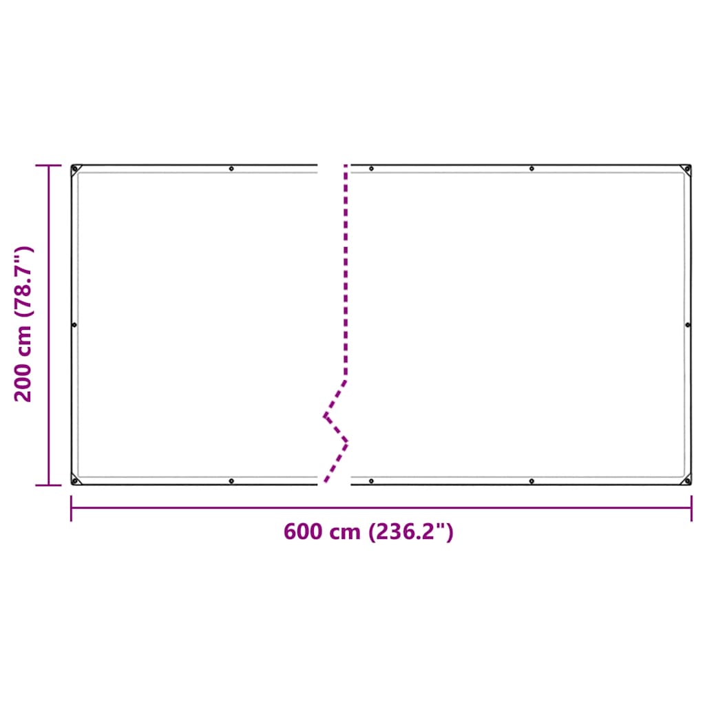 vidaXL Σαφής μουσαμάς με οπές 2x6 m PVC