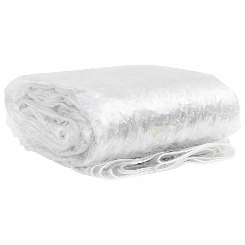 vidaXL Σαφής μουσαμάς με οπές 2x12 m PVC