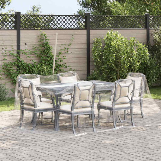 vidaXL Διαφανής Μουσαμάς με Οπές 3x4 μ. από PVC