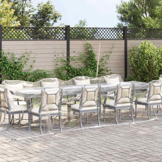 vidaXL Σαφής μουσαμάς με τις οπές 3x8 μ PVC