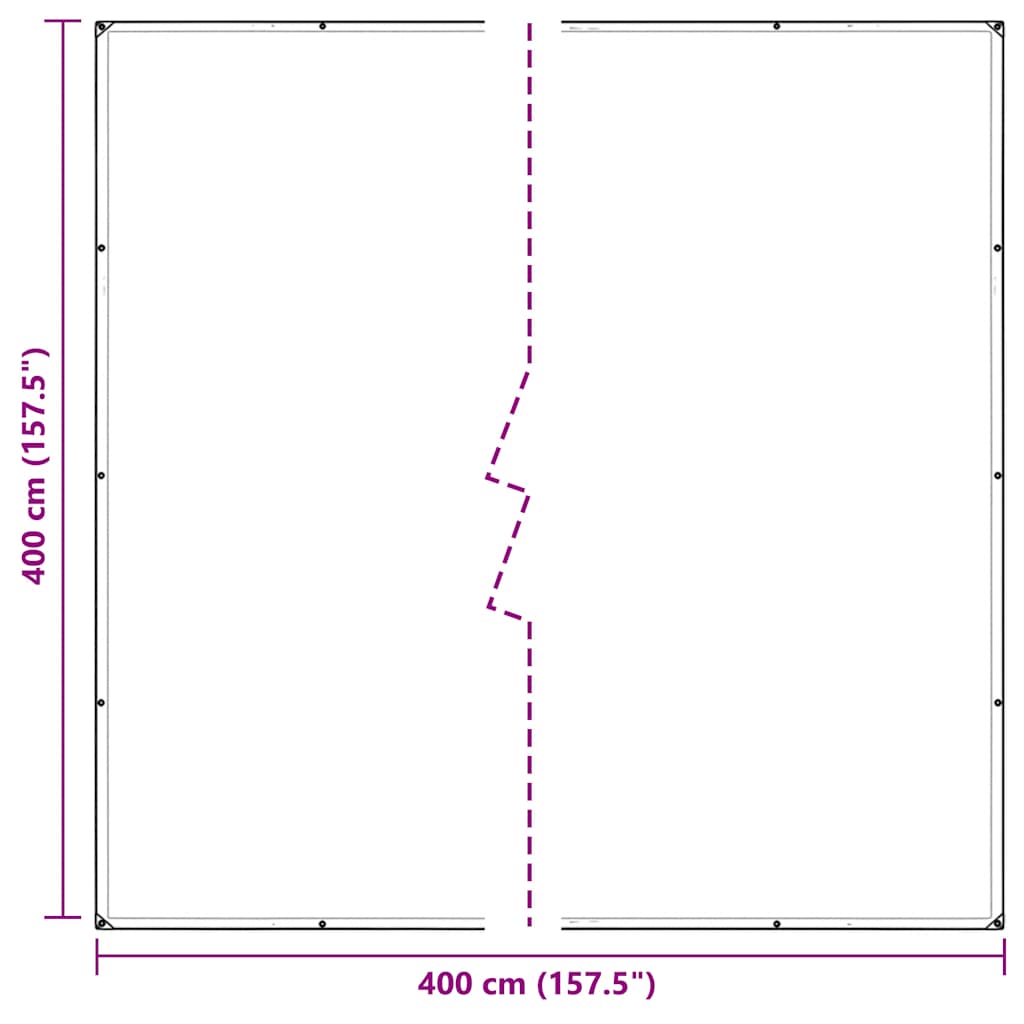 vidaXL Σαφής μουσαμάς με οπές 4x4 m PVC