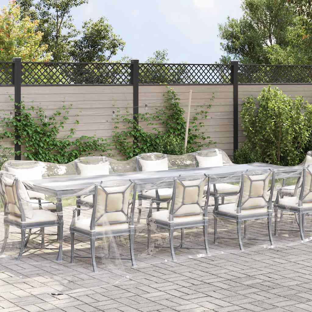 vidaXL Σαφής μουσαμάς με οπές 4x10 m PVC