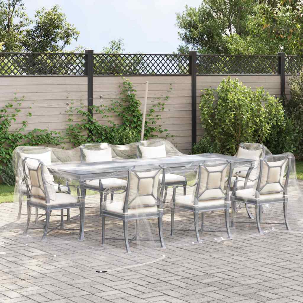 vidaXL Σαφής μουσαμάς με οπές 6x6 m PVC